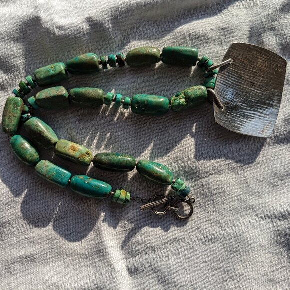 Barse Sterling Pendant on Chunky Stone Necklace-Choice of Sterling Earrings - Picture 6 of 14